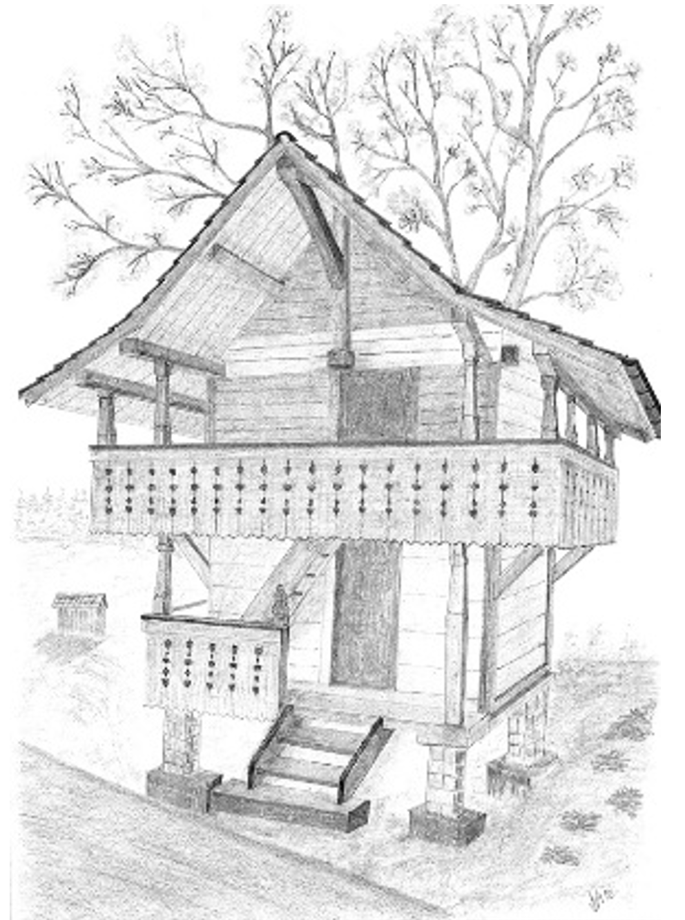 Spycher – traditionelles Holzhaus